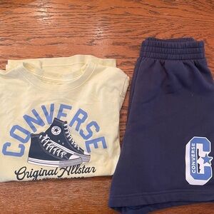 YOUTH M 10/12 Converse Yellow T-Shirt and Navy Shorts Set